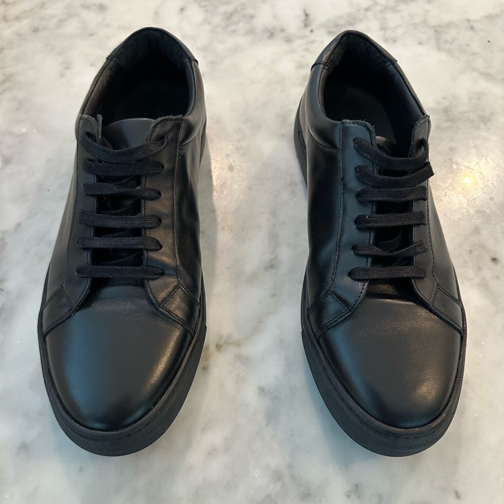 Italic Brand New Black Leather Sneakers